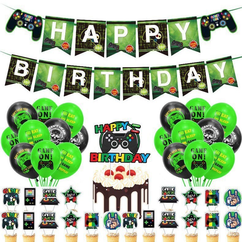 草莓主题生日快乐派对装饰套装生日拉旗蛋糕插旗螺旋派对用品装饰|undefined