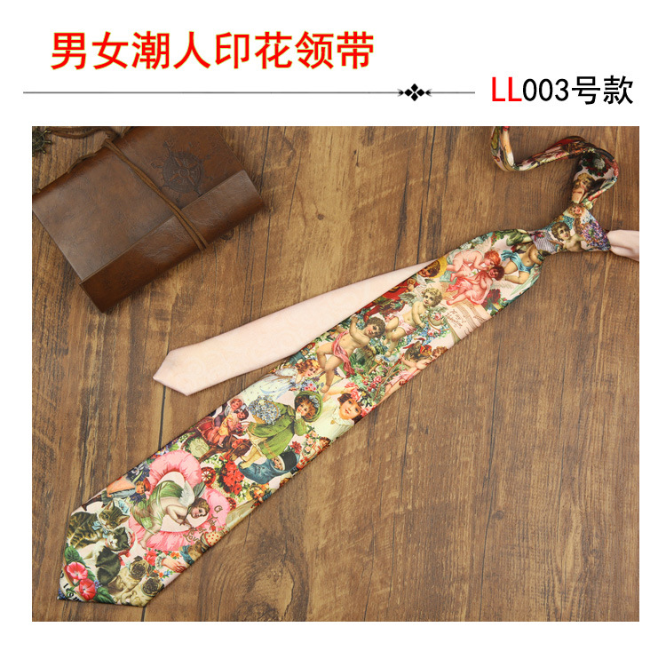 Trajes de hombre corbata rendimiento casual impresión digital accesorios de moda hip hop corbata floral image 9