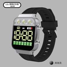 多功能小初高学生手电筒夜光LED高亮时尚潮流青少年男女电子手表