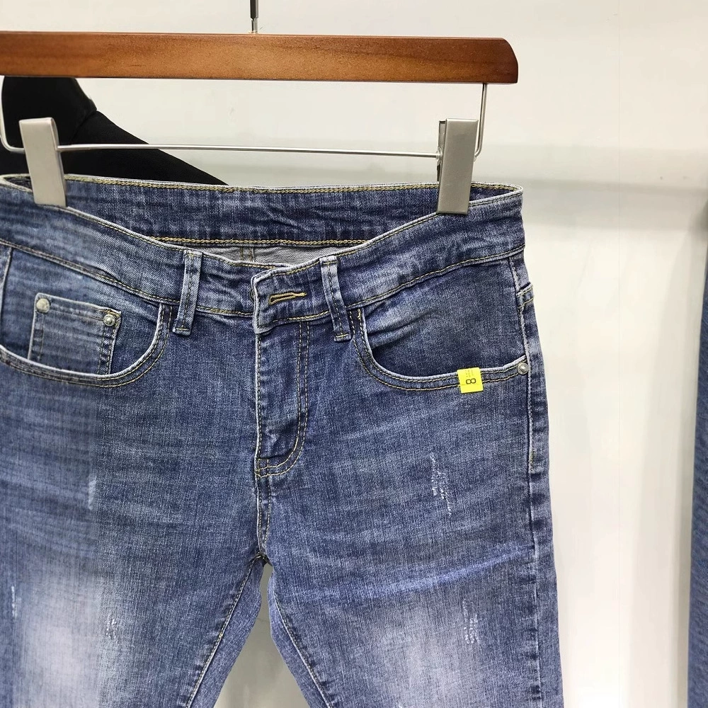 Jeans, summer elastic trend trousers for leisure, Korean style