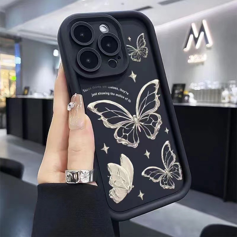 Apply Full Screen Butterflies to Apple 15 Pro, European and American 14 Pro Max Phone Cases, Fresh and Pure 13/12 Girls 11/X