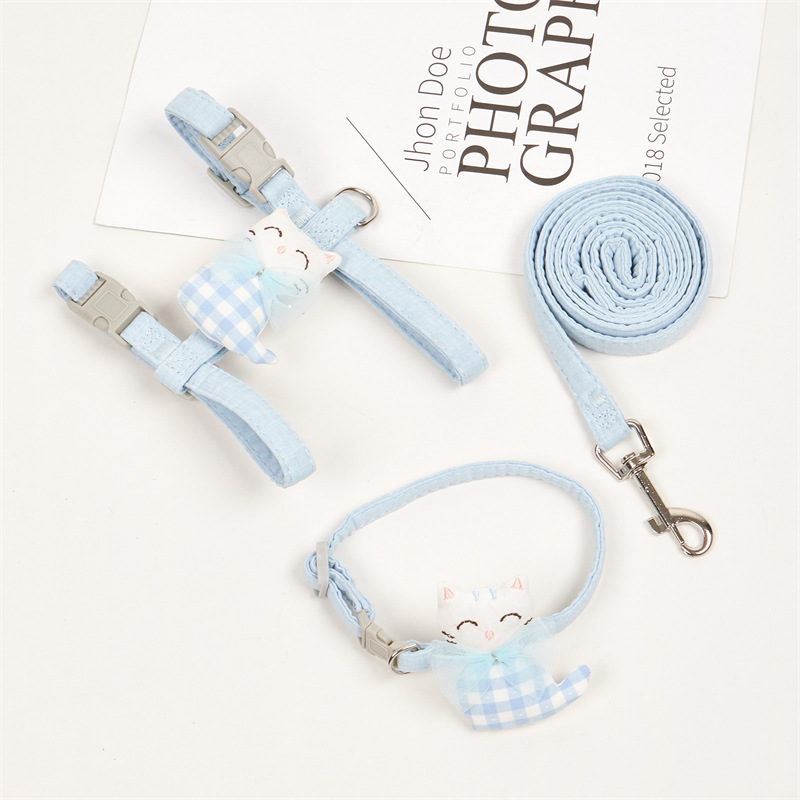 Transfronterizo nuevo gato cuerda de tracción en forma de I traje de correa de pecho ajustable anti-rotura gato cuerda de tracción al por mayor