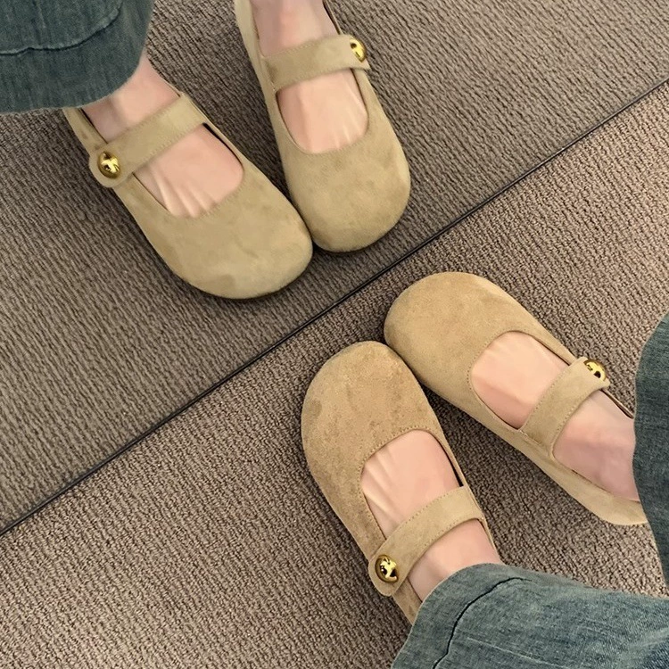 Жёлтые туфли Birkenstock для женщин 2025, новые весна-лето, одиночные туфли на плоской подошве, Mary Jane, ретро «бабушкины» лоферы