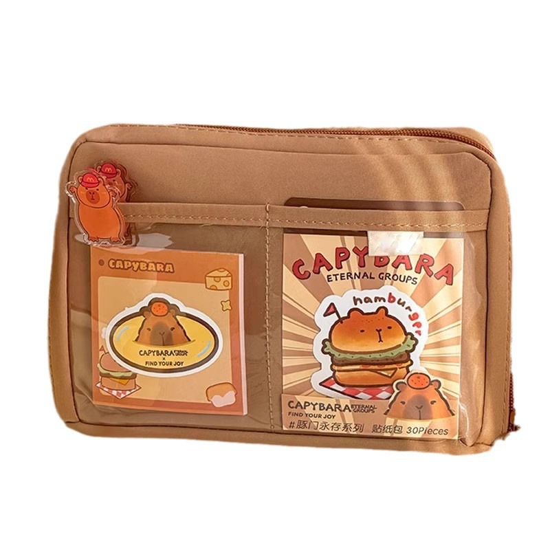 Tiktok Venta caliente caja de lápices de Panda de 12 capas de gran capacidad bolsa de papelería de alto aspecto bolsa de lápices de papelería de estudiante de escuela primaria