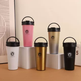 跨境美式咖啡杯304不锈钢真空保温杯便携随手杯商务印logo礼品杯