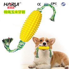 源头厂家跨境玉米狗狗磨牙玩具牙刷棉绳节磨牙棒缓解焦虑亚马逊