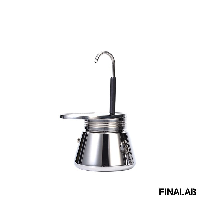 Doble tubo de acero inoxidable italiano concentrado Mocha olla hogar mini café doble juego regalo en stock generación entrega image 11