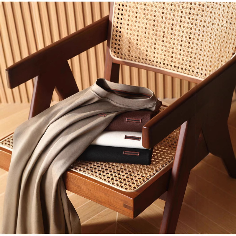 Z series luxury homologous 7A antibacterial black technology mask touch super soft modal men's casual base sweater