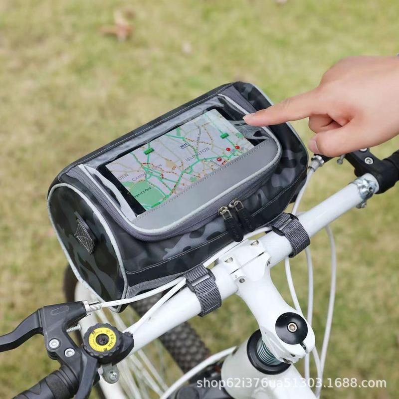 Bicycle Bag Mountain Bike Touch Screen Navigation Front Bag Electric Car Front Bag Storage Bicycle Front Storage Bag