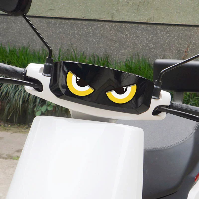 Electric car, sticker, retroreflective helmet, nail decoration
