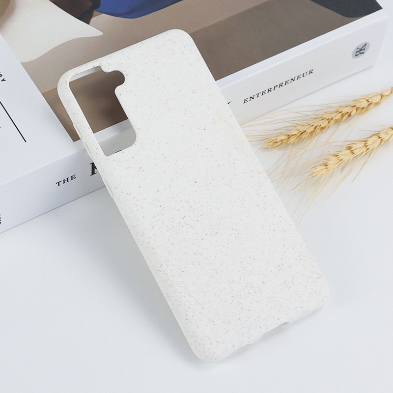 Suitable for Samsung S21Plus Eco-Friendly Phone Case, Simple S21Ultra Orange Straw Biodegradable Phone Case