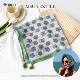 Student's Cute Style Women's Silk Scarf Printed Cotton and Linen Flower Scarf Small Head Scarf Advanced Sense Export Japanese and Korean Style Tassel Pendant