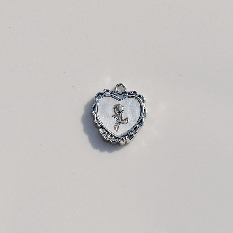 20g Weight Pendant Jewelry Making Type Charms Classification 10 PCS/Package Quantity Alloy Material Heart Shape Pattern All Seasons Season Polished Finish Plating Design Sweet Style 10 PCS/Package Alloy Heart Shape Polished Pendant Charms 8