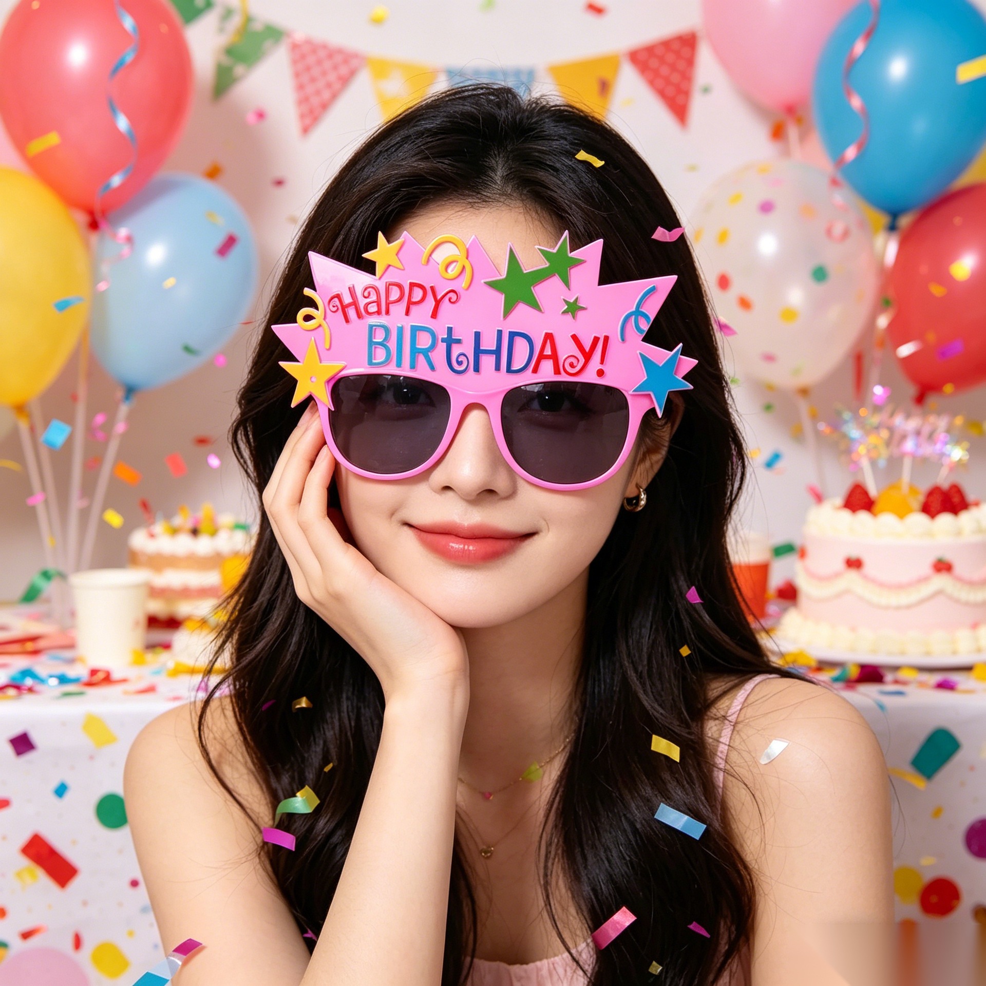 Cumpleaños temático fiesta gafas extrañas feliz cumpleaños pastel vela gafas de diseño de cumpleaños accesorios de fotos