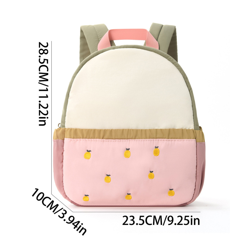 クロスボーダー子供用バックパックカラーマッチングかわいいリンゴ刺繍幼稚園スクールバッグカラーマッチングベビーミニトラベルバックパック|undefined