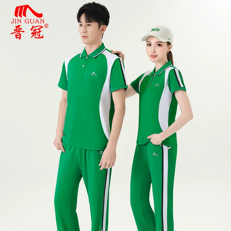 夏晋冠 夏季运动服 для мужчин и женщин для зала, с коротким рукавом