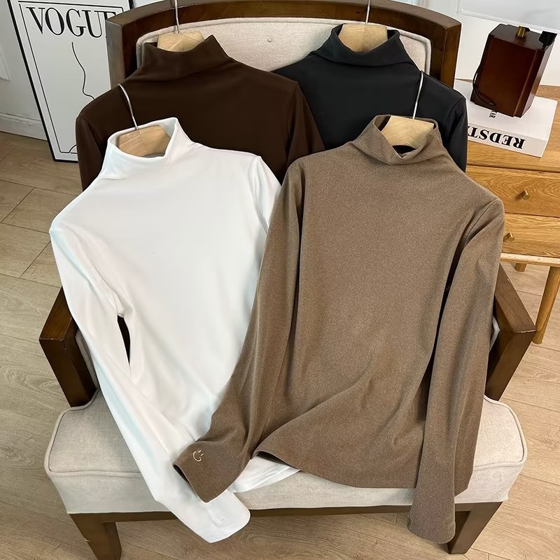 All-match bottoming shirt women's autumn new embroidery design sense inner T-shirt top 1E9902831