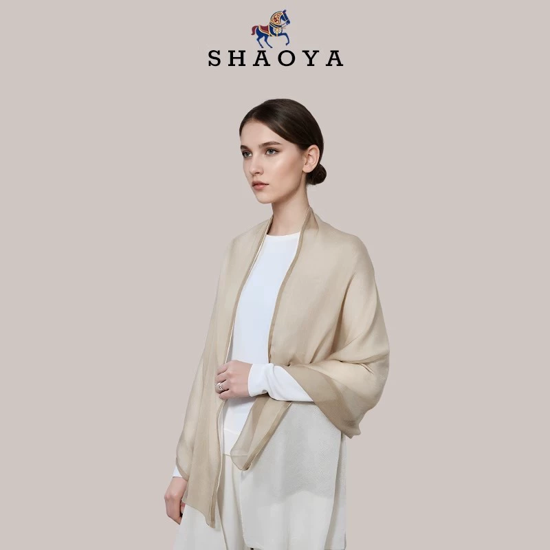 Кашемировая весна-лето мантия, шелковый элитный шарф, trench coat, Италия, защита от солнца