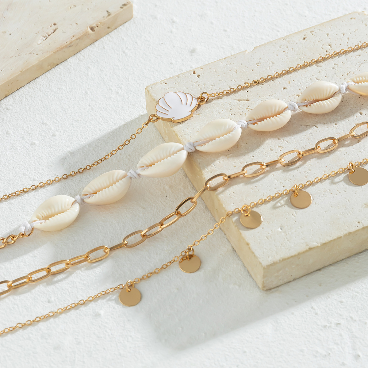 29g Weight Imitation Pearl Pendant Material Layered Necklaces Classification Alloy, Iron, Copper Chain Material 1 Piece Quantity Beach, Tea Party Occasion Imitation Pearl, Alloy, Copper Material Scallop, Starfish Pattern Women's Gender Beaded, Plating Design Elegant, Marine Style, Streetwear Style Elegant Marine Style Streetwear Scallop Starfish Imitation Pearl Alloy Copper Wholesale Layered Necklaces 5