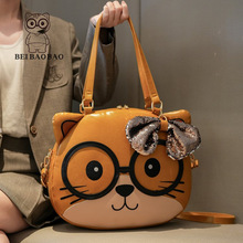 2025新款可爱卡通小熊单肩包女大容量时尚百搭通勤背包手提斜跨包