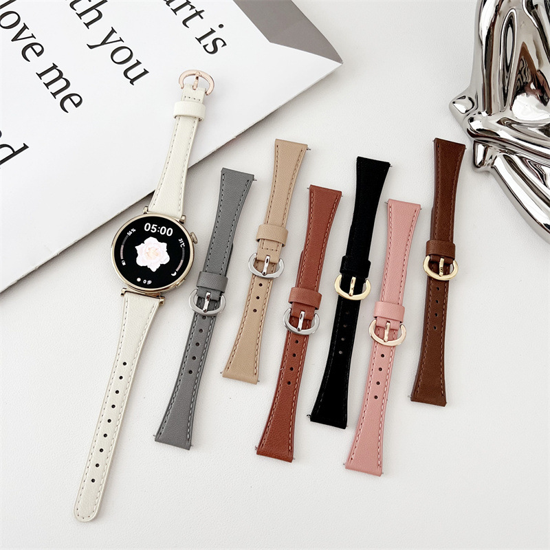 Suitable for Huawei Gt4 Watch Gt3 Strap Soft Lambskin Gt5Pro Women's Samsung Strap 18/20mm