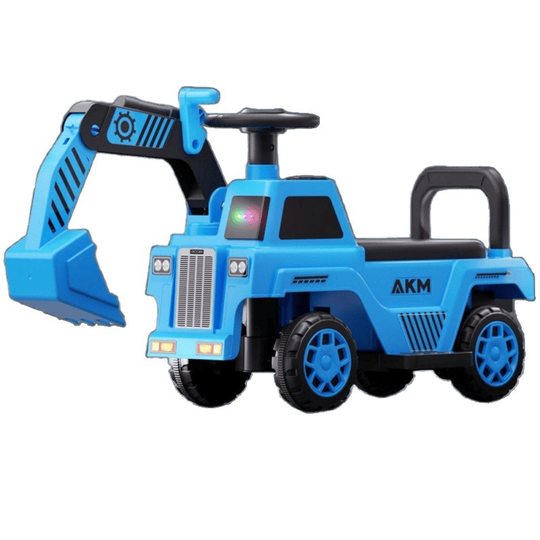 Children's Electric Excavator Can Sit on a Large Children's Electric Car, Boy's Excavator Can Push a Scooter Engineering Vehicle