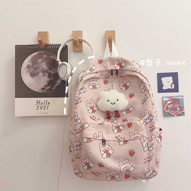 Mochila impresa de las mujeres de estilo coreano original ulzzang estilo de la Universidad fresca Linda mochila estudiante de la escuela secundaria