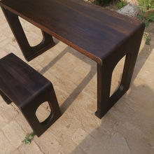 多功能实木一体桌凳桐木古琴桌凳古风国学书法桌一体桌