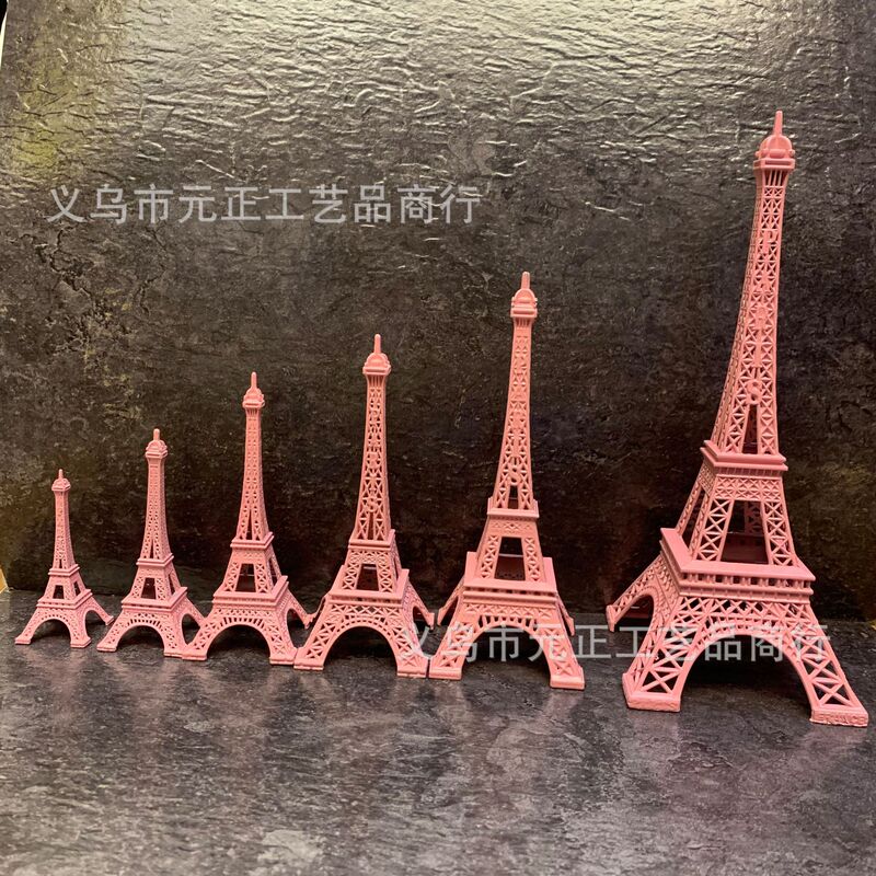 Pink Paris Eiffel Tower Model Alloy Gift Office Decoration Home Iron Ornaments European Crafts
