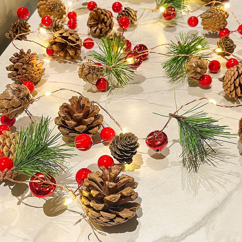 Navidad iluminación de pino iluminación de color encadenado escenario diseño creativo pequeño colgante decoración de navidad lámpara