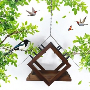 Cross-border New Products Outdoor Hanging Bird Feeder Heavy Duty Metal Anti-squirrel Feeder Garden Courtyard Ironwork Jewelry