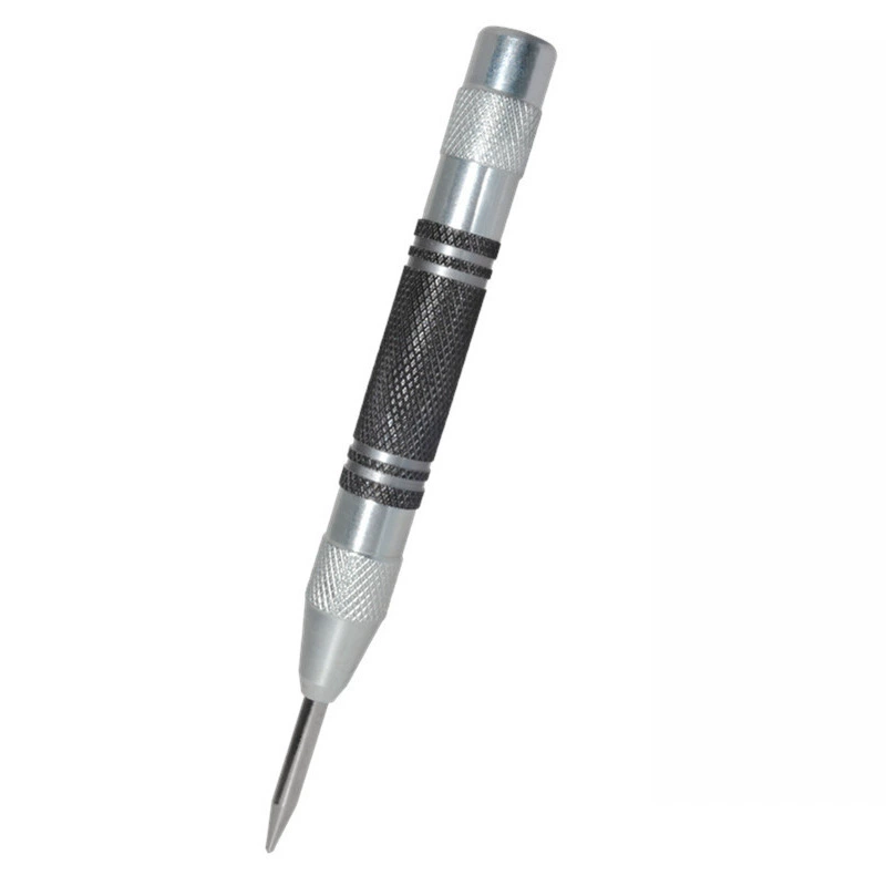 Spring-Loaded Automatic Center Punch (130 mm) — High-Hardness Steel/Copper-Plated, Normal & Hat Models