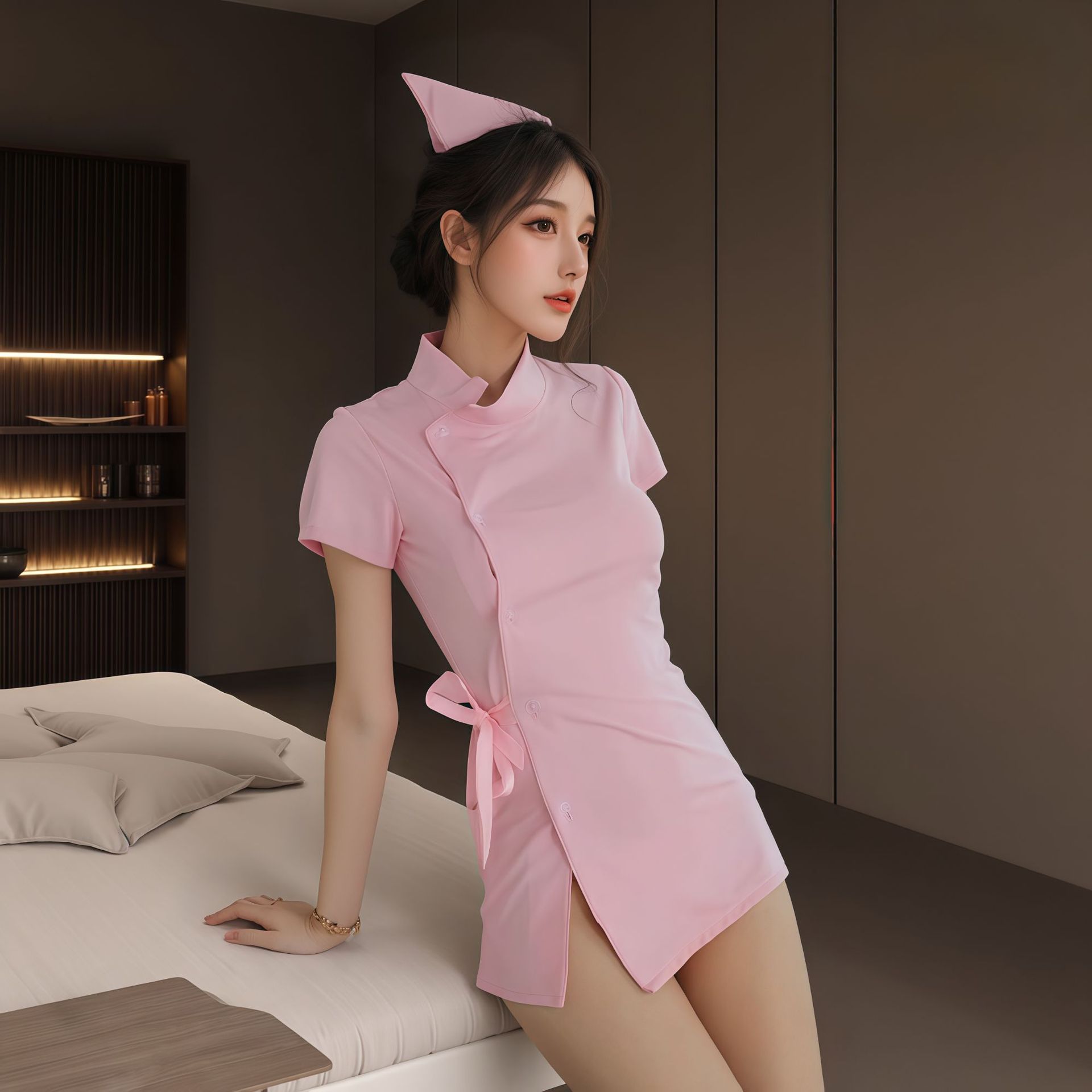 Sexy Lingerie Sexy Short Skirt Nurse Uniform Cos Plus Size Qqny Cute Temptation Role Play Pure Desire Suit