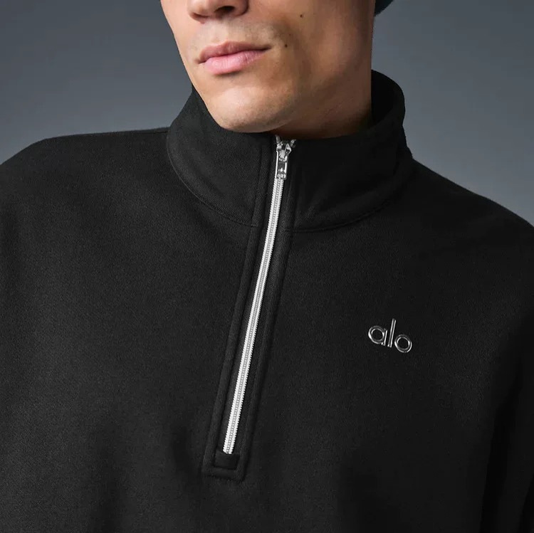 Cross-Border Alo Sweatshirt for Men and Women, Autumn and Winter Yoga Loose Jacket, Stand-Up Collar Slim Jacket, Fitness Sports Top