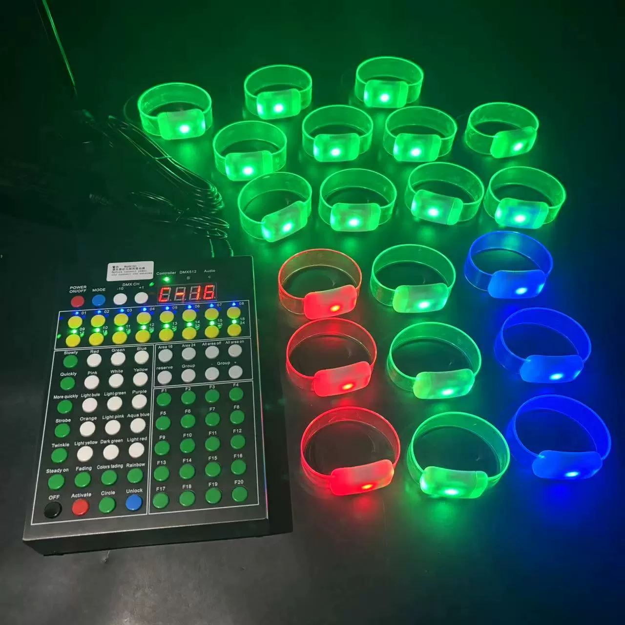 76-клавишный большой пульт дистанционного управления браслет заводской поддержки подсветки игрушка ночью профессиональный цветной пульт дистанционного управления браслет