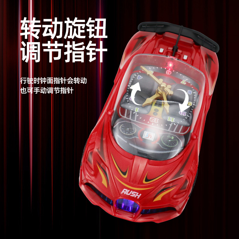 Reloj universal eléctrico para niños coche deportivo de música colorida iluminación modelo de carreras de automóviles de niños al por mayor