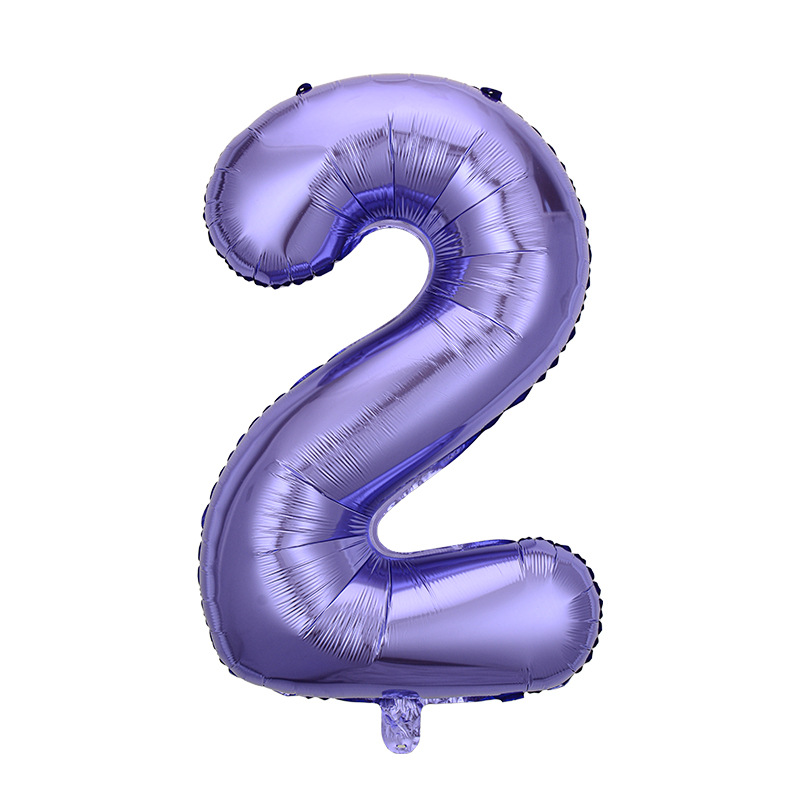 Globo digital de 32 pulgadas versión estadounidense color caramelo globo de película de aluminio vacío azul globo digital medio decoración de cumpleaños al por mayor image 88