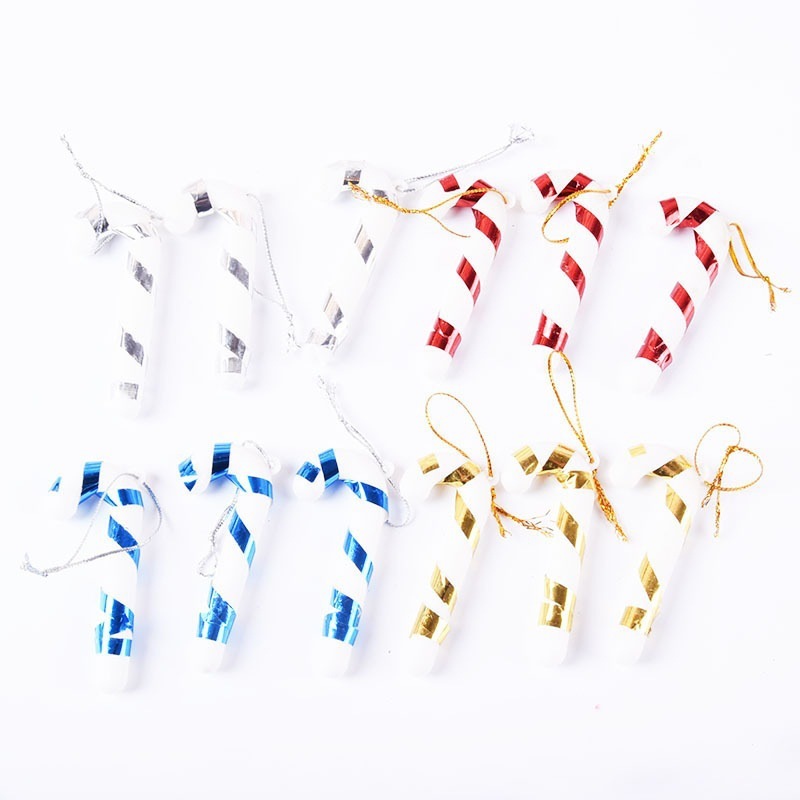 [ソースファクトリー] クリスマスギフトセントアクセサリー 7CM プラスチック製小さな杖装飾ペンダント在庫卸売カラフル|undefined