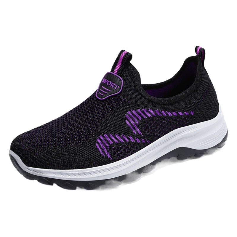 Zapatos para caminar para mujer 2024 primavera nuevos zapatos de mujer al por mayor transpirable casual zapatilla de deporte de mediana edad y pareja de ancianos
