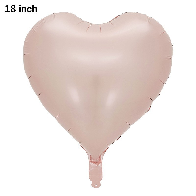 Globo de aluminio en forma de corazón de un solo color de 18 pulgadas para decoración de bodas y el Día de San Valentín, globo liso en forma de corazón para el Festival Qixi para la decoración de la sala de bodas.