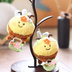 インターネット有名人かわいい小さな蜂ペンダントぬいぐるみ漫画バッグペンダントキーホルダー布人形人形