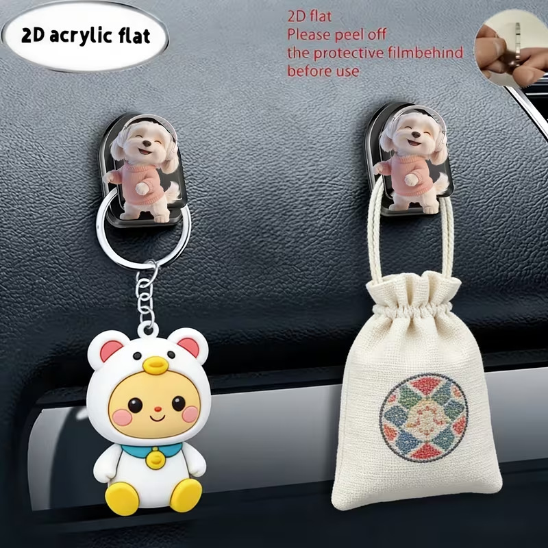 Cross-Border Acrylic 2D Flat Cute Dog Pattern Multifunctional Adhesive Car Sticker Cross-Border Acrylic 2D Flat Cute Dog Pattern Multifunctional Adhesive Car Sticker