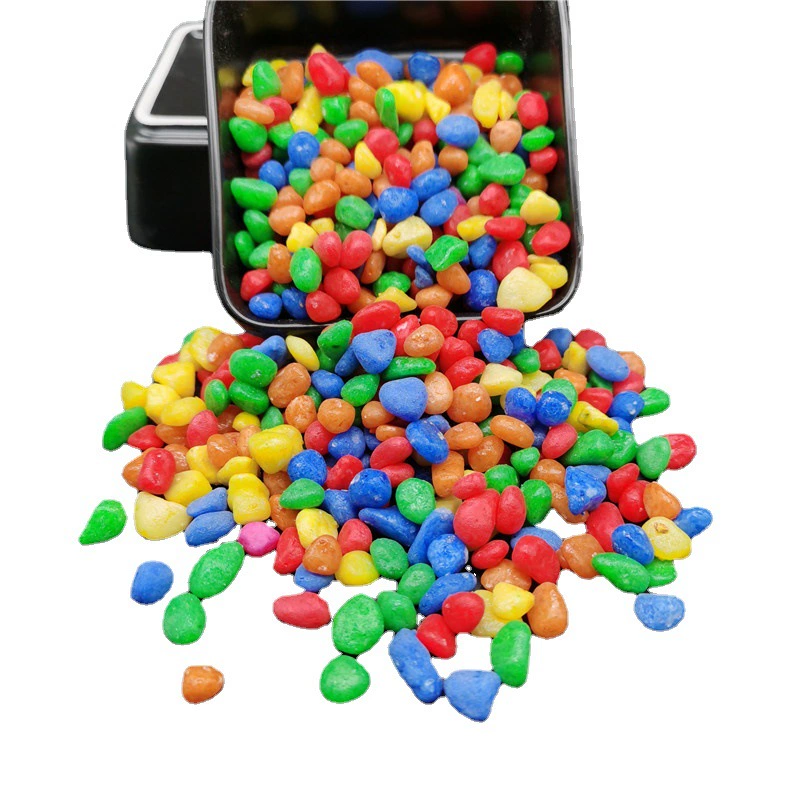 Долгосрочное производство окрашенных цветных камней окрашенные красочные камни Садоводство тротуар Ванна декоративные игрушки красочные маленькие камни