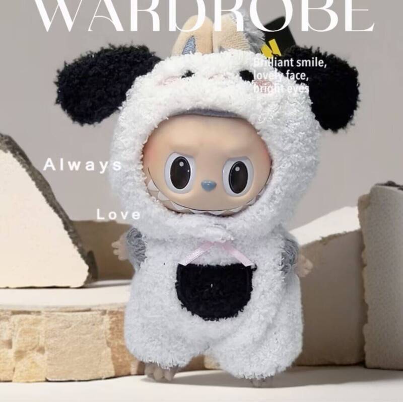 可爱拉布布娃衣labubu一二三代蟑螂衣服炸虾娃衣换装娃娃公仔玩偶|undefined