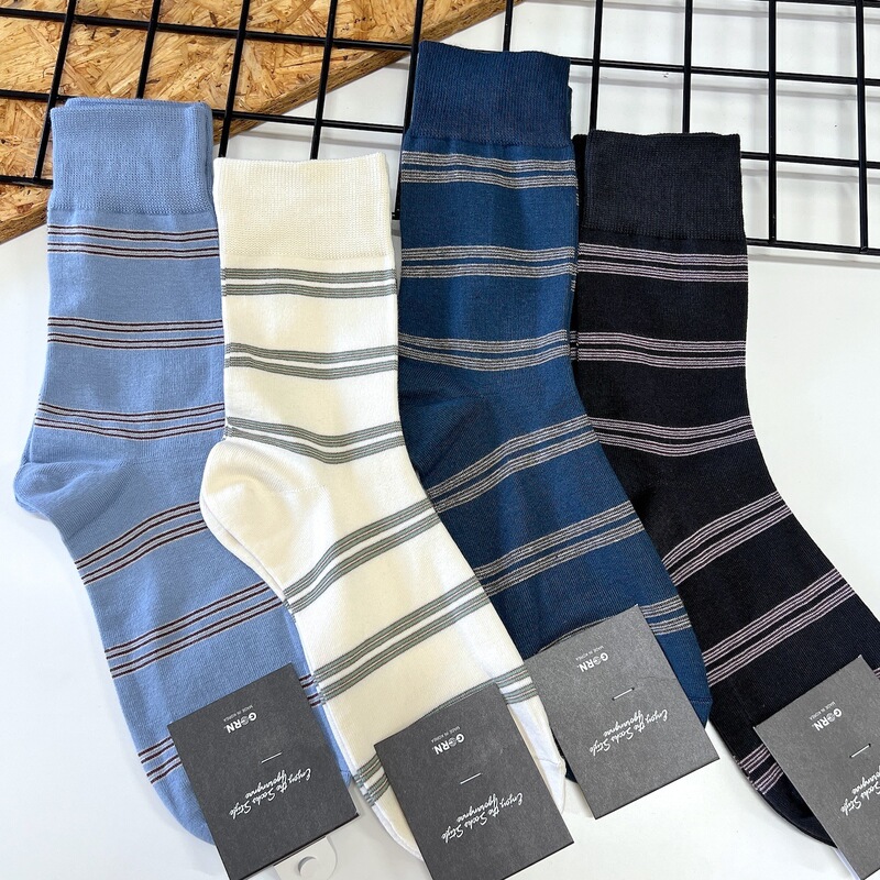 2026 autumn/winter new casual versatile long socks for men 3112 Japanese style color-block striped breathable comfortable cotton socks for men 2026 autumn/winter new casual versatile long socks for men 3112 Japanese style color-block striped breathable comfortable cotton socks for men