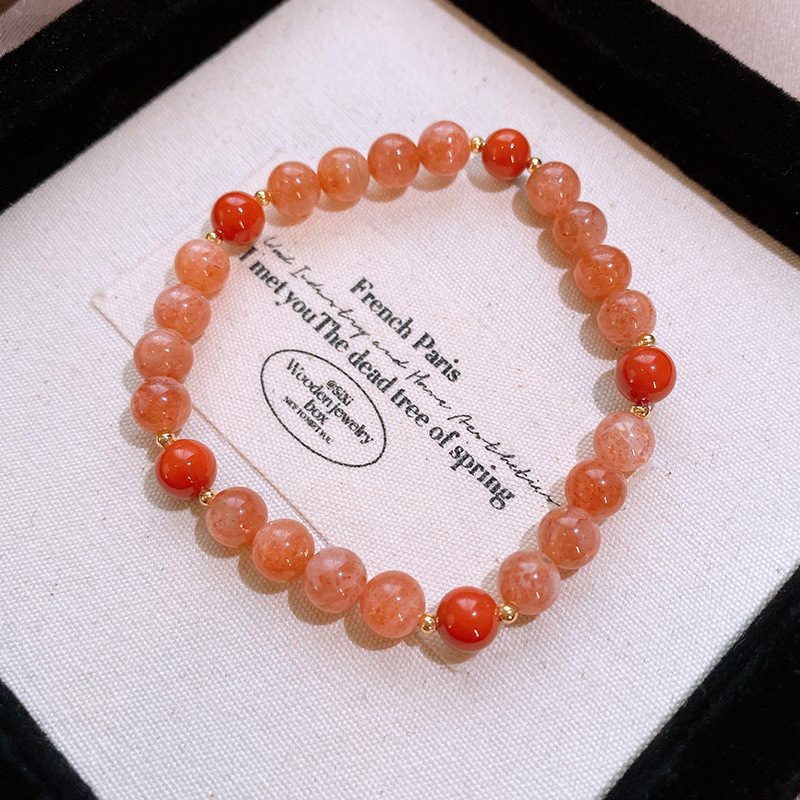 Pulsera de granate de ojo de tigre de cristal natural, nueva pulsera de todo fósforo de estilo nacional de estilo chino, joyería de novia de alta gama de lujo ligero