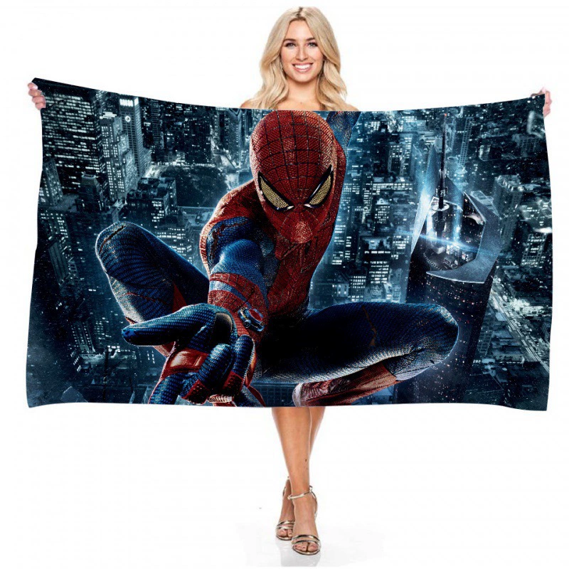 Прямые поставки через границу серия Marvel Spider-Man цифровая печать длинное основание пляжное полотенце полотенце полотенце