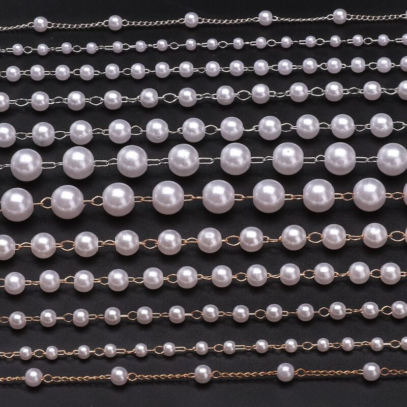 ABS pearl chain wedding dress chain chain beads handmade diy accessories hair accessories material hand beaded jewelry accessories ABS pearl chain wedding dress chain chain beads handmade diy accessories hair accessories material hand beaded jewelry accessories