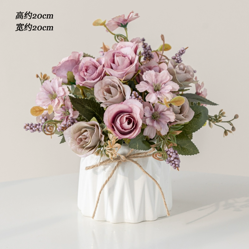 Nordic simulation flower decorative flower decorative flower room fake flowers fake flower plastic flower dining table flower bionic bionic flower bleaching flowers