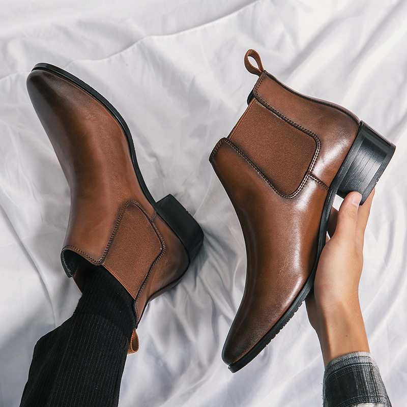 Heren martin boots in britse stijl met hakverhoging_voghion.com